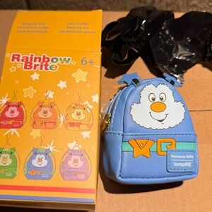 Loungefly Rainbow Brite Mini Backpack Bag Charm Keychain – Blue | Open Box